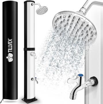 Buitendouche - Tuindouche - Zonneenergie - 35L - Zilver - Ti, Verzenden, Nieuw