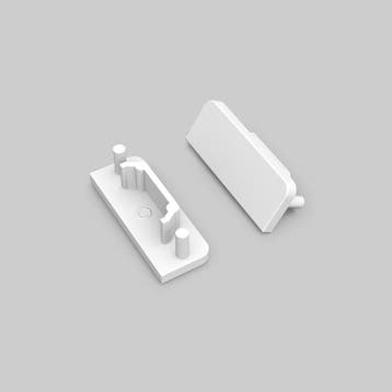 End - cap - zonder - kabelopening - wit - surface - 14mm -, Verzenden, Nieuw
