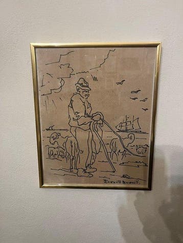 Benvenuto Benvenuti (1881-1959), Attrib. - Pastore con