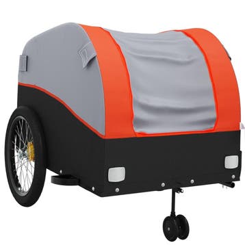 vidaXL Fietskar met wiel met opslag Oranje L Oxford, Verzenden