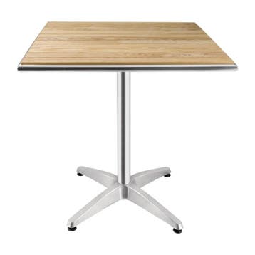 Tafel | Hout/Aluminium | Essenhout Blad | Aluminium Frame |, Verzenden