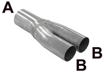 RVS Y-stuk uitlaat div. Diameters, Ophalen of Verzenden, Nieuw