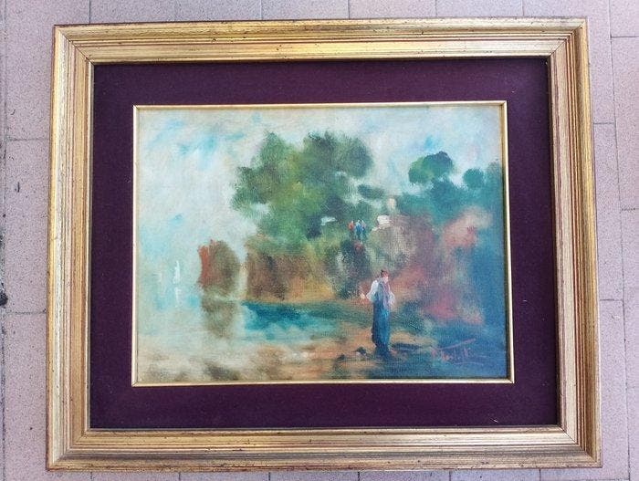 Damiano Tartaglia (1940) - Paesaggio Campestre, Antiek en Kunst, Kunst | Schilderijen | Klassiek