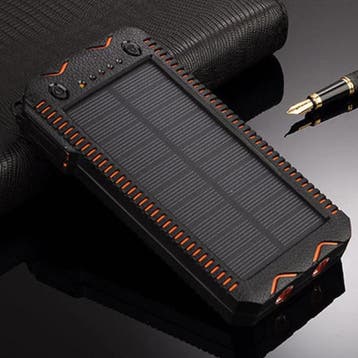 Solar Powerbank met 2 Poorten 80.000mAh - Ingebouwde Zaklamp, Verzenden