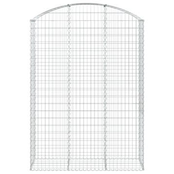 vidaXL Schanskorf gewelfd 150x50x200/220 cm gegalvaniseerd, Verzenden, Nieuw