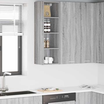 vidaXL Hangkast Grijs Sonoma 30 x 29,5 x 100 cm Bewerkt hout, Verzenden, Nieuw