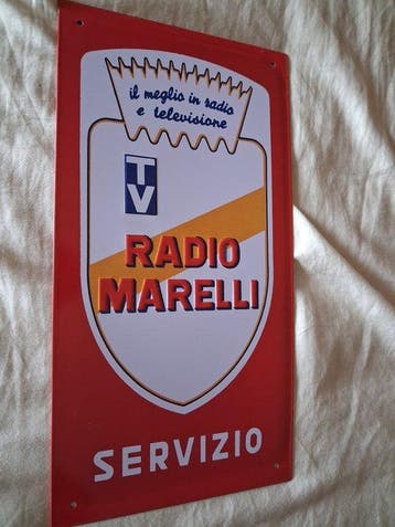 Radio Marelli - Reclamebord - Metaal