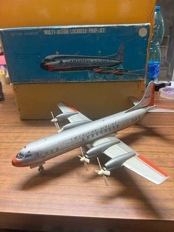 Yonezawa - Speelgoed Lockheed L-188 Electra American, Antiek en Kunst