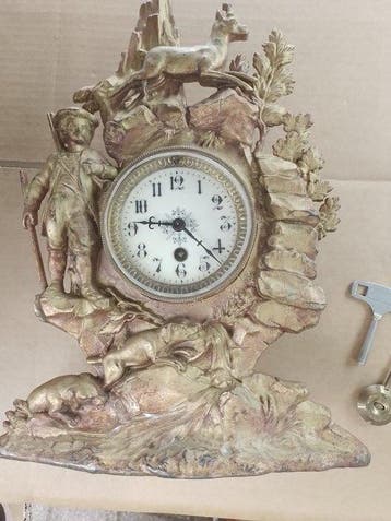 Figurale pendule - Legering - 1850-1900 - Jachtklok