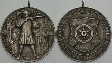 Tragbare Medaille 1926 Guetersloh-stadt, Verzenden