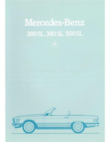 1983 MERCEDES BENZ SL BROCHURE NEDERLANDS, Ophalen of Verzenden, Nieuw