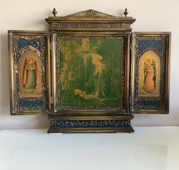 Drieluik - Madonna en Kind - Art Nouveau - Hout - 1950-1960