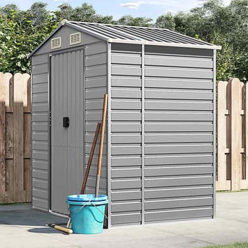 vidaXL Tuinschuur 191x130x198 cm gegalvaniseerd staal, Verzenden, Nieuw