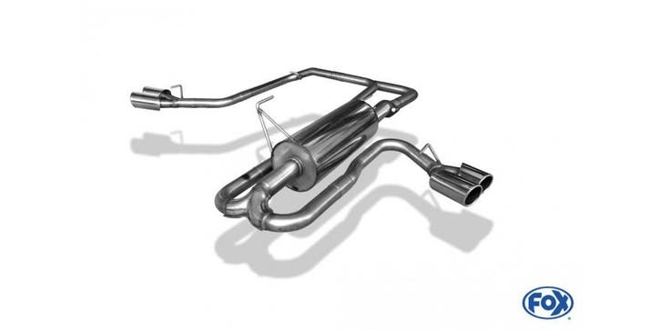 FOX Nissan Navara D40 - 2.5l dCi einddemper sidepipe, uitgan, Auto-onderdelen, Uitlaatsystemen, Nieuw, Verzenden