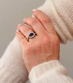 Bibigi - Ring - 18 karaat Witgoud - 1.50ct. tw. Saffier -, Nieuw