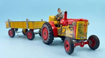 Kovap - Zeldzame tinnen wind-up Zetor 60-jarig jubileumset