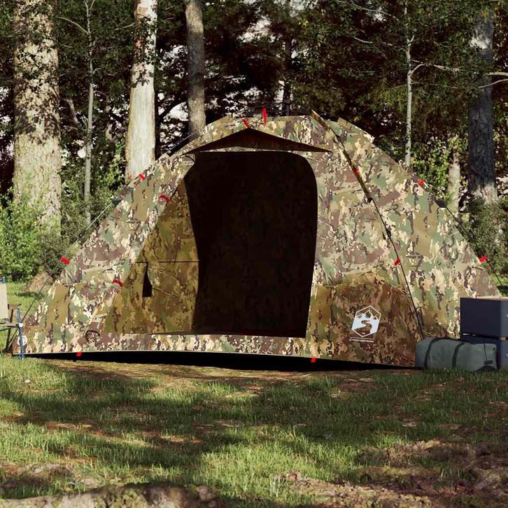vidaXL Tent 4-persoons snelontgrendeling camouflage, Caravans en Kamperen, Tenten, Nieuw, Verzenden
