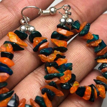 Zilver - Oorbellen - Eclipse Opals oorhangers