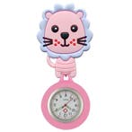 Fako® - Verpleegstershorloge - 3D Roller - Leeuw Roze, Verzenden, Nieuw