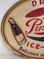 Pepsi-Cola - Grote houten bord Pepsi-Cola - Reclamebord -