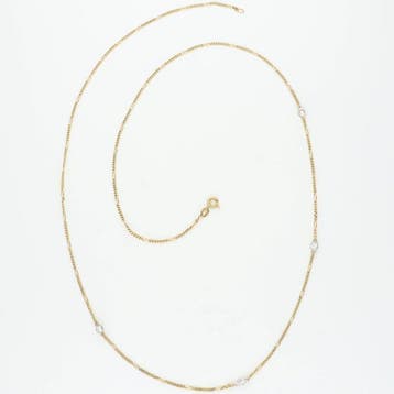 Chaîne - 14 carats Or jaune, Or blanc - 0.56ct. tw. Diamant, Bijoux, Sacs & Beauté
