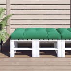 vidaXL Palletkussen 120x80x12 cm stof groen, Verzenden, Nieuw