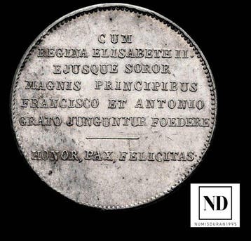 Spanje. Isabel II. Medal 1846 - Barcelona - Bodas Reales