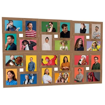 vidaXL Fotolijst voor 24x(10x15 cm) foto MDF lichtbruin, TV, Hi-fi & Vidéo, Photo | Cadres photo, Verzenden