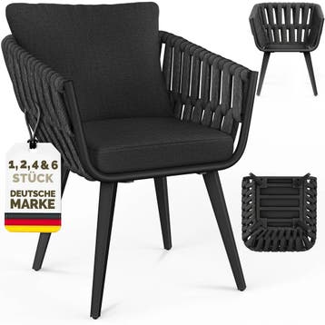 tillvex® Tuinstoel, 1 stuk, weerbestendig, met armleuning, o, Verzenden, Nieuw