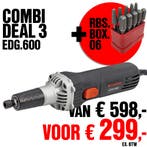 EDG.600.03 - Elektrische slijpmachine set, 220 V, 600 W, 270, Doe-het-zelf en Bouw, Ophalen of Verzenden, Nieuw