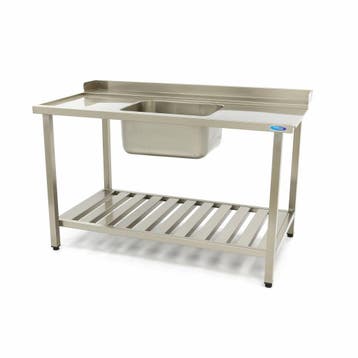 Spoeltafel - 120 x 75 cm - Aanvoer Vaatwasser Links - incl., Verzenden