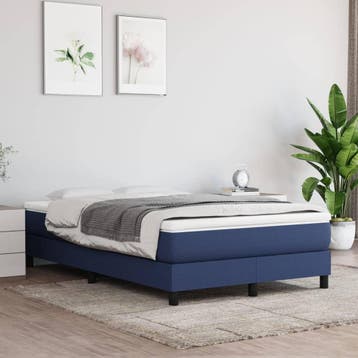 vidaXL Boxspring bed 120x200 cm stof blauw, Verzenden, Nieuw
