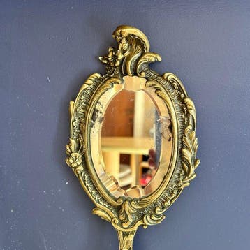 Miroir à main - Bronze doré