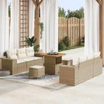vidaXL Tuinbank Set Beige en Crème 221 x 204 x 85 cm Poly, Verzenden, Nieuw