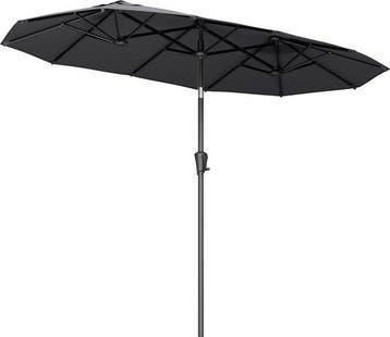 2dekans | LifeGoods Dubbele Parasol - Tuin - 160x300cm - tot, Ophalen of Verzenden, Nieuw