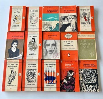 Various - 60 Vintage orange Penguin Books including 29 first