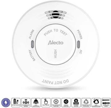 Rookmelder 10 Jaar sensor - EN 14604 - Wit - Alecto, Bricolage & Construction, Verzenden