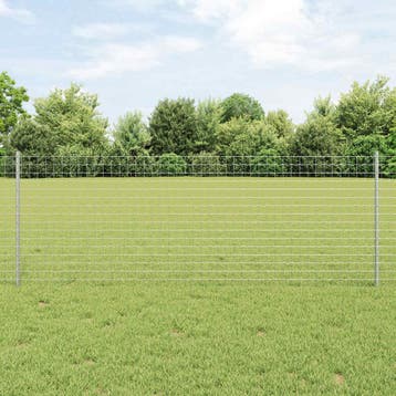 vidaXL Euro-hek met palen 25 x 0,8 m Gegalvaniseerd staal, Verzenden, Nieuw