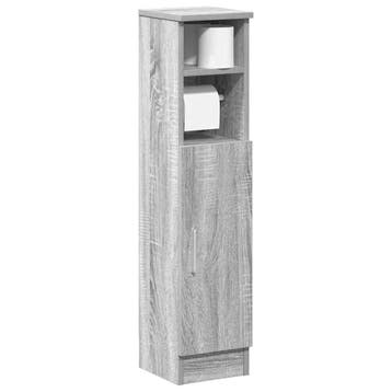 vidaXL Badkamerkast met rolhouder 20,5x22x90 cm grijs sonoma, Verzenden, Nieuw