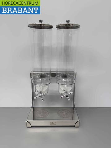 Distributeur de céréales HCB en acier inoxydable, 2 x 3,5, Verzenden