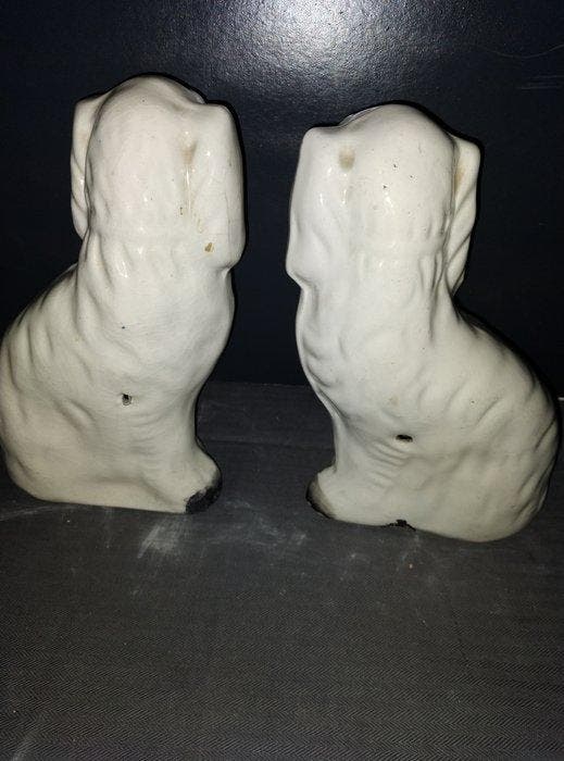 Statue, STAFFORD HONDJES - 19.5 cm - Céramique - 1900, Antiquités & Art, Antiquités | Verre & Cristal