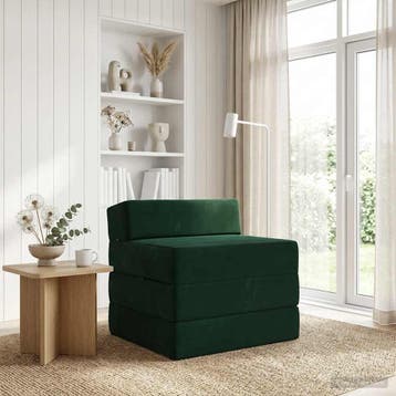 vidaXL Vouwbare Sofa Bed Donkergroen 200 x 70 x 15 cm, Verzenden, Nieuw