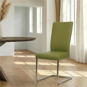 Leren eetkamerstoel Dare - Toledo Apple Green (groen) -, Huis en Inrichting, Overige kleuren, Nieuw, Ophalen of Verzenden, Industrieel, Modern