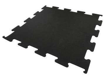 Fitness Vloer Interlock 8 mm full black 100x100x0,8cm, Verzenden, Nieuw