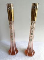 Ludwig Moser und Söhne - Vaas (2) - solifore - Kristal,, Antiek en Kunst