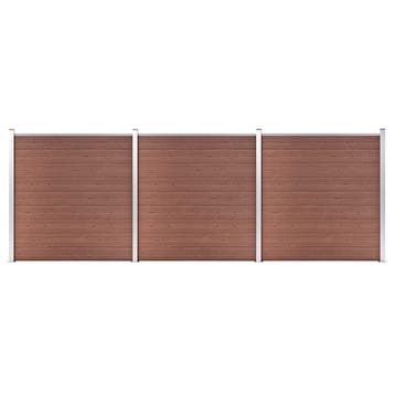 vidaXL Schutting 526x186 cm HKC bruin, Verzenden, Nieuw