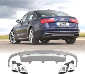 Diffuseur Pour Audi A6 4G 10- Look S6+ Embouts Déchappement, Verzenden