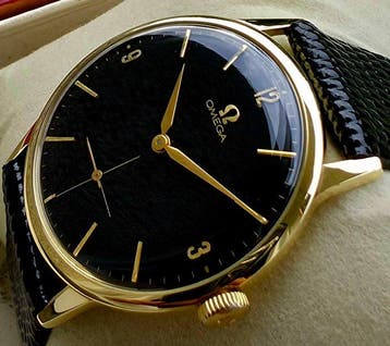 Omega - 14K Gold - Black Gilt Dial - cal.268 - 1960 - Zonder, Nieuw