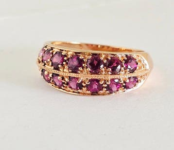 Sans prix de réserve - Bague de cocktail - 9 carats Or rose