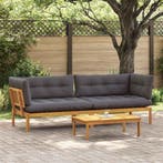 vidaXL Tuinpallet Sofa Eenheden 2 Stuk Natuurlijk en, Verzenden, Nieuw